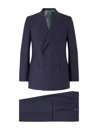Husbands Double-Breasted Wool-Fresco Suit - Men | Thumbnail 1