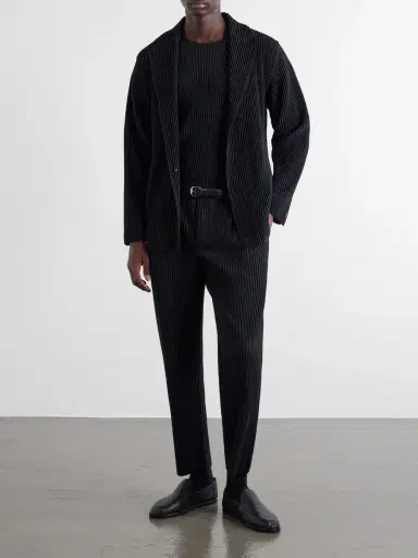 Homme Plissé Issey Miyake Pleated Tapered-Leg Trousers - Men | Thumbnail 2