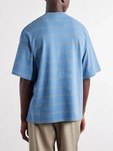 Jil Sander Logo-Embroidered Striped Cotton-Jersey T-Shirt - Men | Thumbnail 4