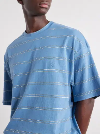 Jil Sander Logo-Embroidered Striped Cotton-Jersey T-Shirt - Men | Thumbnail 5