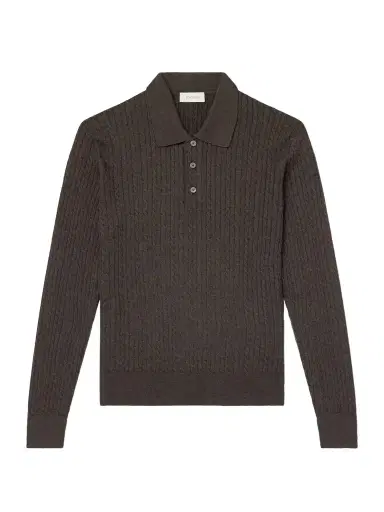 PIACENZA 1733 Cable-Knit Wool, Silk and Cashmere-Blend Polo Sweater - Men | Thumbnail 1