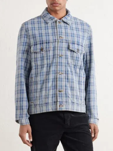 Burberry Checked Denim Jacket - Men | Thumbnail 3