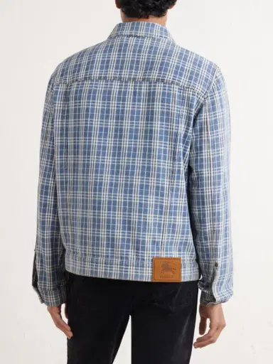 Burberry Checked Denim Jacket - Men | Thumbnail 4
