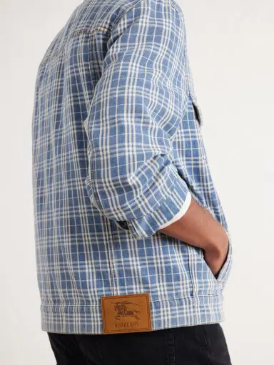Burberry Checked Denim Jacket - Men | Thumbnail 5