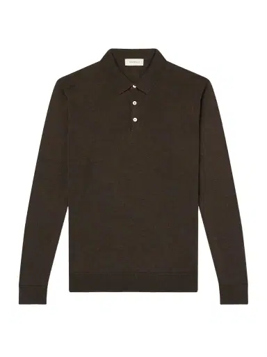 PIACENZA 1733 Merino-Wool and Silk-Blend Polo Sweater - Men | Thumbnail 1