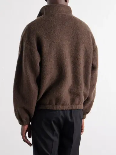 Jil Sander Wool-Blend Brushed Half-Zip Sweater - Men | Thumbnail 4