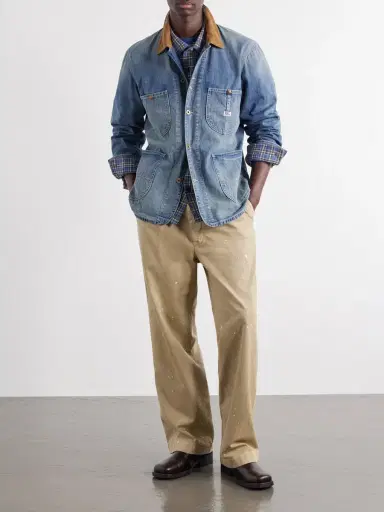 RRL Stockton Corduroy-Trimmed Denim Jacket - Men | Thumbnail 2