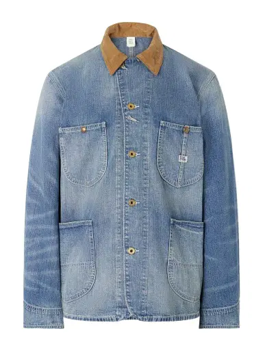 RRL Stockton Corduroy-Trimmed Denim Jacket - Men | Thumbnail 1
