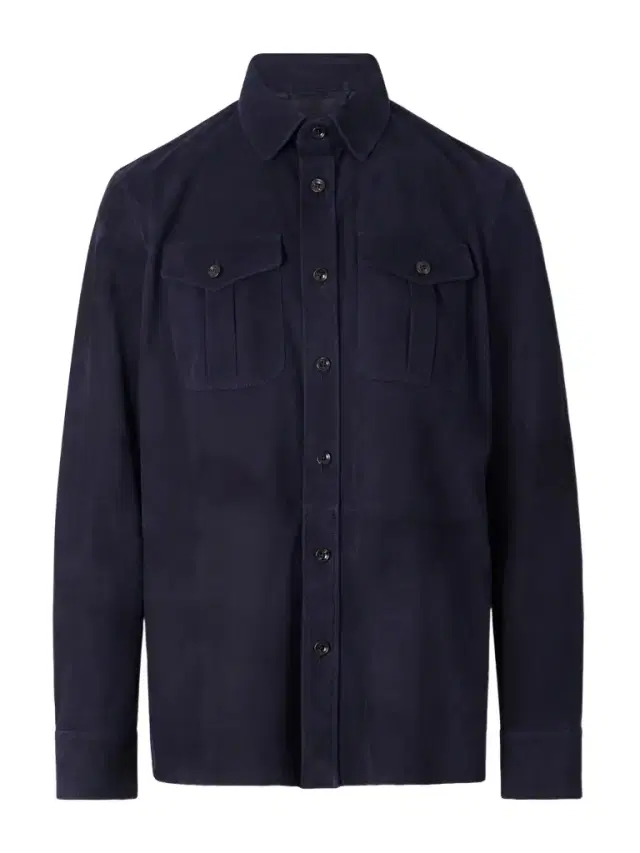 Ralph Lauren Purple Label Barrow Suede Overshirt - Men