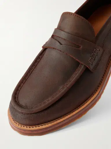 MR P. Waxed-Suede Penny Loafers - Men | Thumbnail 5