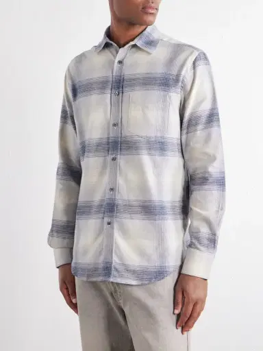 Portuguese Flannel Fonte Checked Cotton-Flannel Shirt - Men | Thumbnail 3