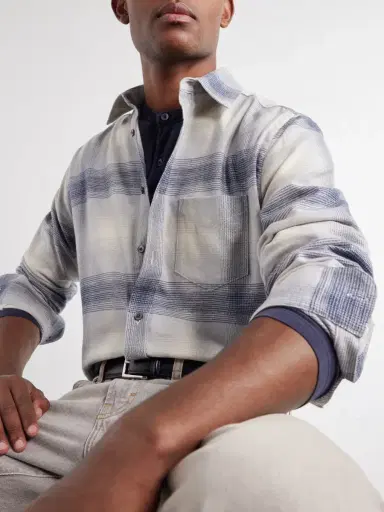 Portuguese Flannel Fonte Checked Cotton-Flannel Shirt - Men | Thumbnail 5