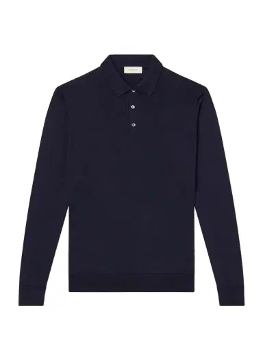 PIACENZA 1733 Merino-Wool and Silk-Blend Polo Sweater - Men | Thumbnail 1