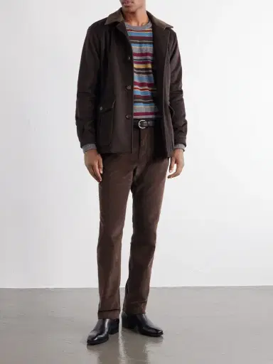 Slowear Straight-Leg Cotton-Blend Corduroy Trousers - Men | Thumbnail 2