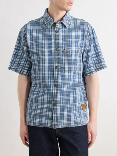 Burberry Logo-Appliquéd Checked Denim Shirt - Men | Thumbnail 3