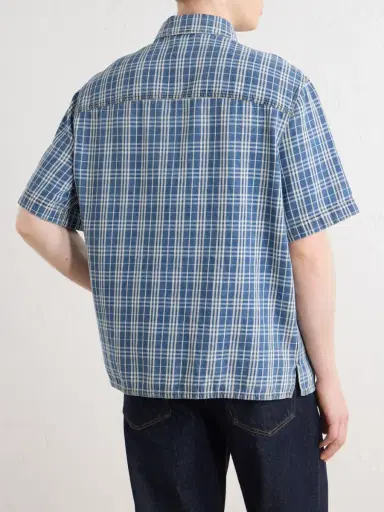 Burberry Logo-Appliquéd Checked Denim Shirt - Men | Thumbnail 4