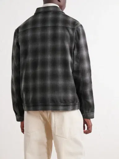 MR P. Checked Virgin Wool Zip-Up Jacket - Men | Thumbnail 4