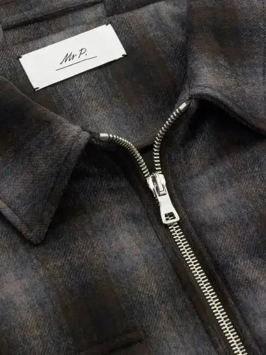 MR P. Checked Virgin Wool Zip-Up Jacket - Men | Thumbnail 6