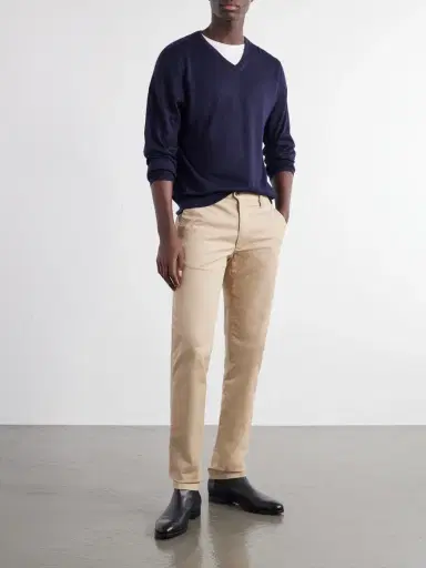 Slowear Straight-Leg Cotton-Blend Twill Trousers - Men | Thumbnail 2