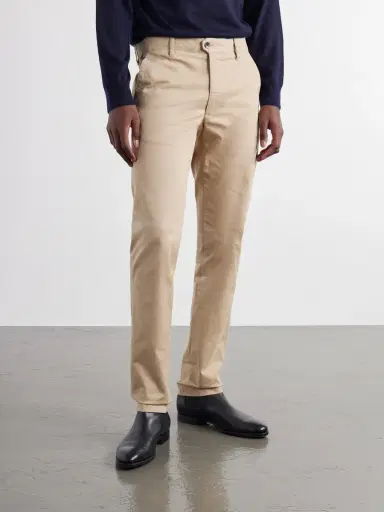 Slowear Straight-Leg Cotton-Blend Twill Trousers - Men | Thumbnail 3