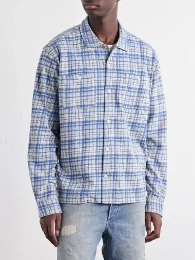 RRL Checked Cotton and Linen-Blend Shirt - Men | Thumbnail 3