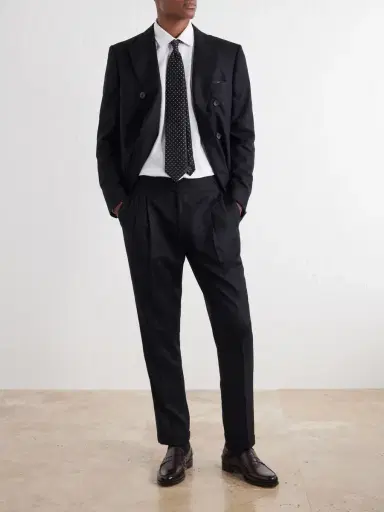 MR P. Tapered Pleated Wool-Flannel Suit Trousers - Men | Thumbnail 2