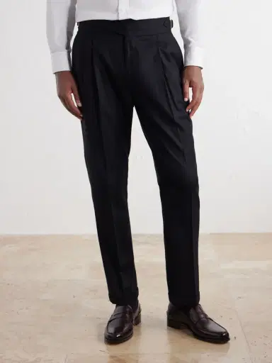 MR P. Tapered Pleated Wool-Flannel Suit Trousers - Men | Thumbnail 3