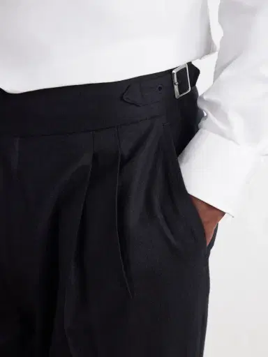 MR P. Tapered Pleated Wool-Flannel Suit Trousers - Men | Thumbnail 5