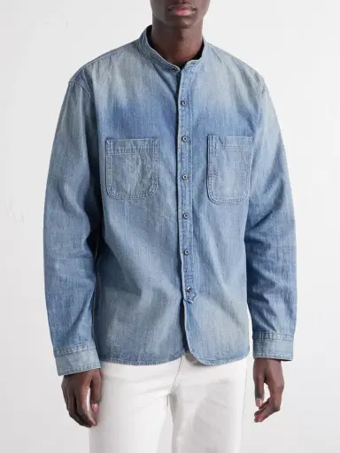 RRL Tombstone Washed Denim Shirt - Men | Thumbnail 3