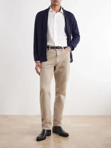 Zegna Cotton and Cashmere-Blend Twill Shirt - Men | Thumbnail 2