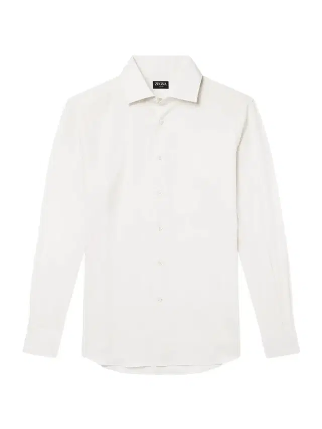 Zegna Cotton and Cashmere-Blend Twill Shirt - Men