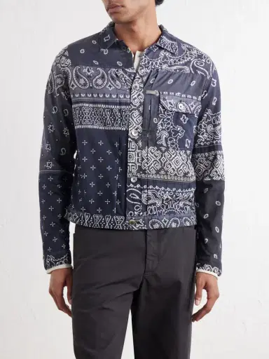 KAPITAL Bandana-Print Patchwork Cotton Overshirt - Men | Thumbnail 3