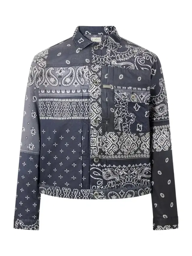 KAPITAL Bandana-Print Patchwork Cotton Overshirt - Men