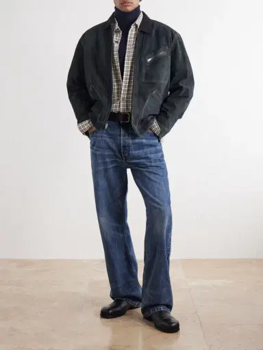RRL Chrysler Corduroy-Trimmed Suede Jacket - Men | Thumbnail 2
