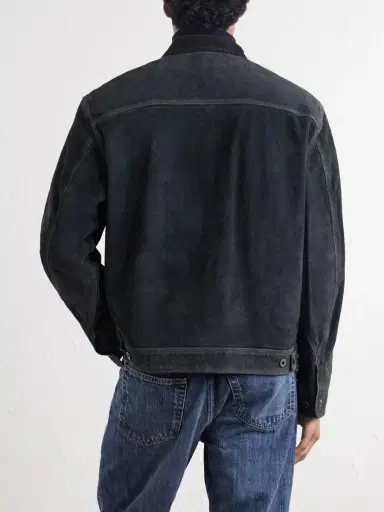 RRL Chrysler Corduroy-Trimmed Suede Jacket - Men | Thumbnail 4