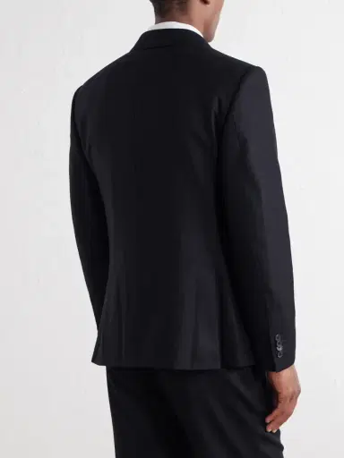 MR P. Slim-Fit Double-Breasted Satin-Trimmed Wool-Flannel Blazer - Men | Thumbnail 4