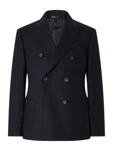 MR P. Slim-Fit Double-Breasted Satin-Trimmed Wool-Flannel Blazer - Men | Thumbnail 1