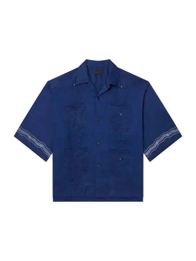 KAPITAL Camp-Collar Printed Linen Cuban Shirt - Men