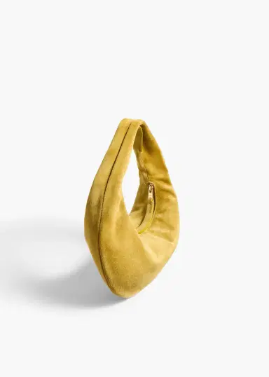 Khaite Mini Olivia Hobo In Golden Olive Suede | Thumbnail 2