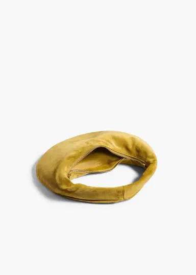 Khaite Mini Olivia Hobo In Golden Olive Suede | Thumbnail 3