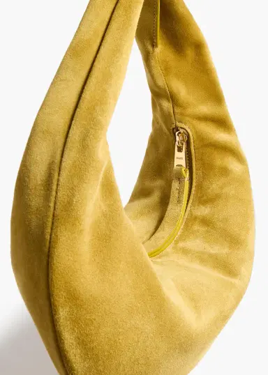 Khaite Mini Olivia Hobo In Golden Olive Suede | Thumbnail 4