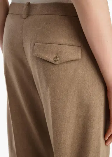 Khaite Hunter Pant In Desert Sand Wool Cashmere | Thumbnail 6 Khaite Hunter Pant In Desert Sand Wool Cashmere | Thumbnail 6