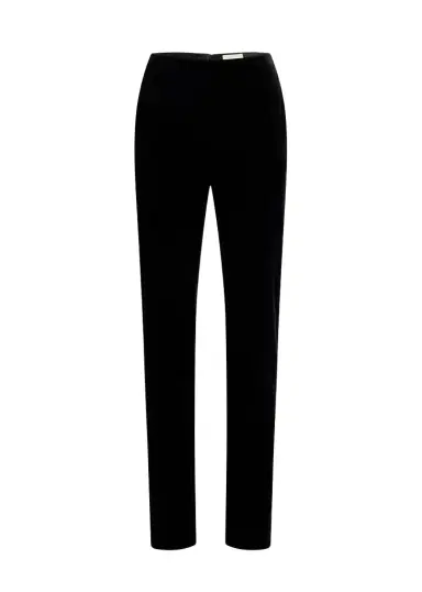 Khaite Ryden Pant In Black Velvet | Thumbnail 1 Khaite Ryden Pant In Black Velvet | Thumbnail 1