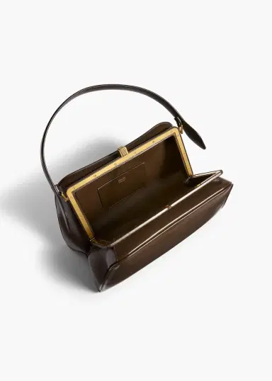Khaite Cate Bag In Chestnut Crackle Patent Leather | Thumbnail 3