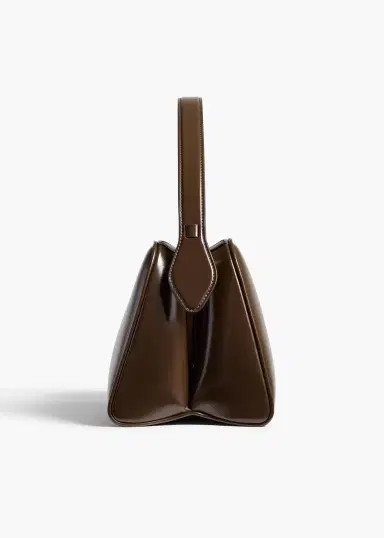 Khaite Cate Bag In Chestnut Crackle Patent Leather | Thumbnail 4