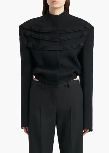 Khaite York Jacket With Cord Embroidery In | Thumbnail 3 Khaite York Jacket With Cord Embroidery In | Thumbnail 3