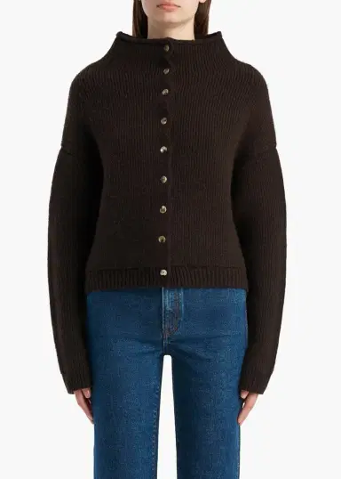 Khaite Marjorie Cardigan In Bark | Thumbnail 3 Khaite Marjorie Cardigan In Bark | Thumbnail 3