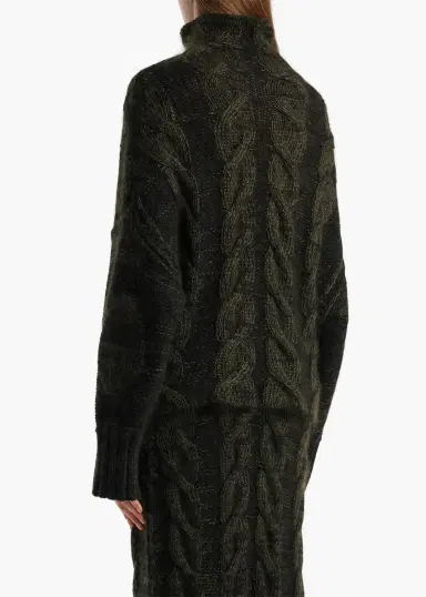 Khaite Nico Sweater In Black And Olive Multi | Thumbnail 4 Khaite Nico Sweater In Black And Olive Multi | Thumbnail 4