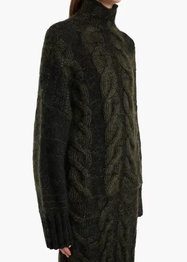 Khaite Nico Sweater In Black And Olive Multi | Thumbnail 5 Khaite Nico Sweater In Black And Olive Multi | Thumbnail 5