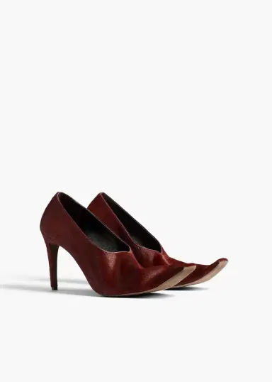 Khaite Marlene Pump In Red Mahogany Haircalf | Thumbnail 3